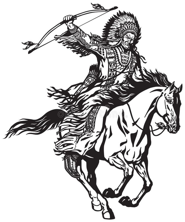 Indian war horse stock illustrations â indian war horse stock illustrations vectors clipart