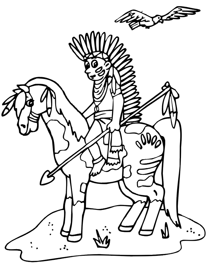 Native american coloring pages