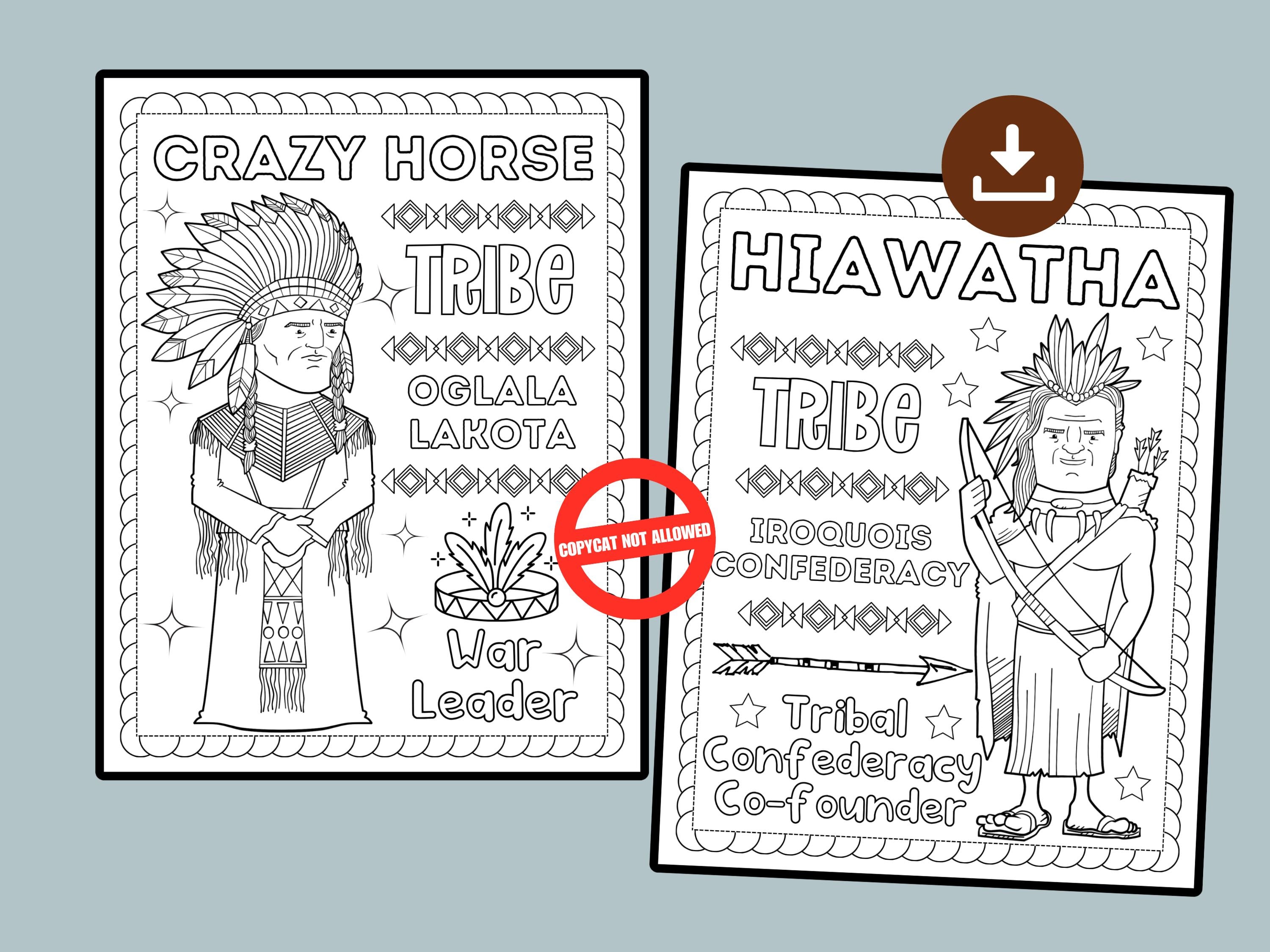 Native american heritage month coloring pages native