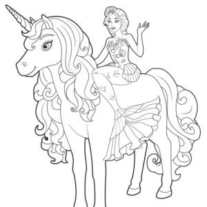 Barbie horse coloring pages printable for free download