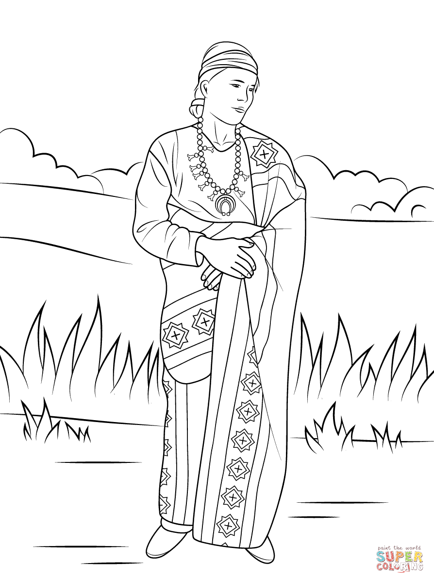 Navajo native american coloring page free printable coloring pages