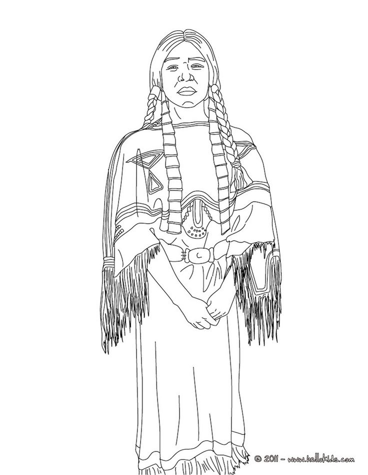 Native americans coloring pages
