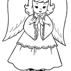 Christmas angels coloring pages printable for free download