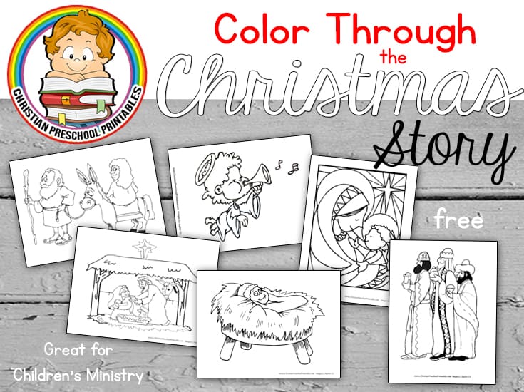 Christmas story bible coloring pages