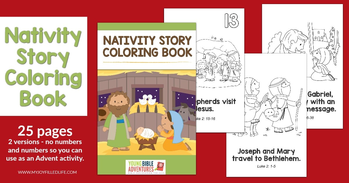 Nativity story coloring book