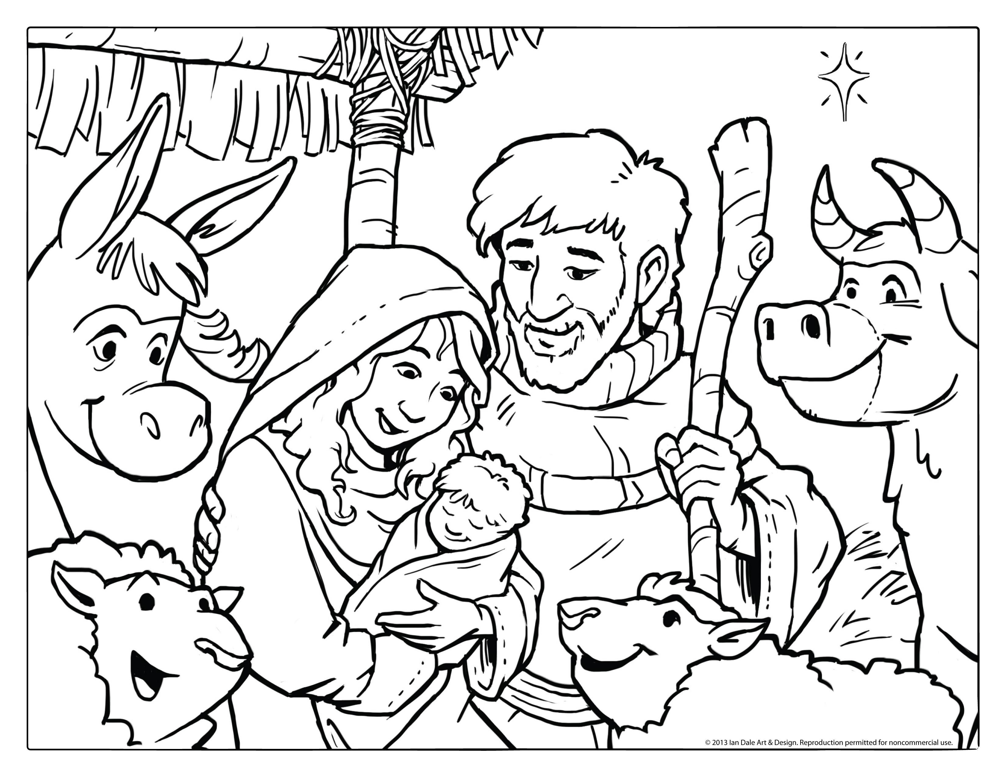 Coloring page for christmas st james anglin church