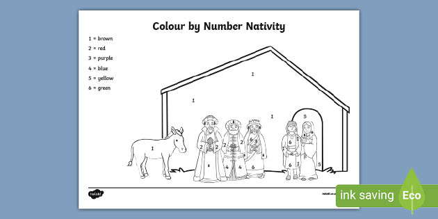 Nativity lour by numbers teacher made