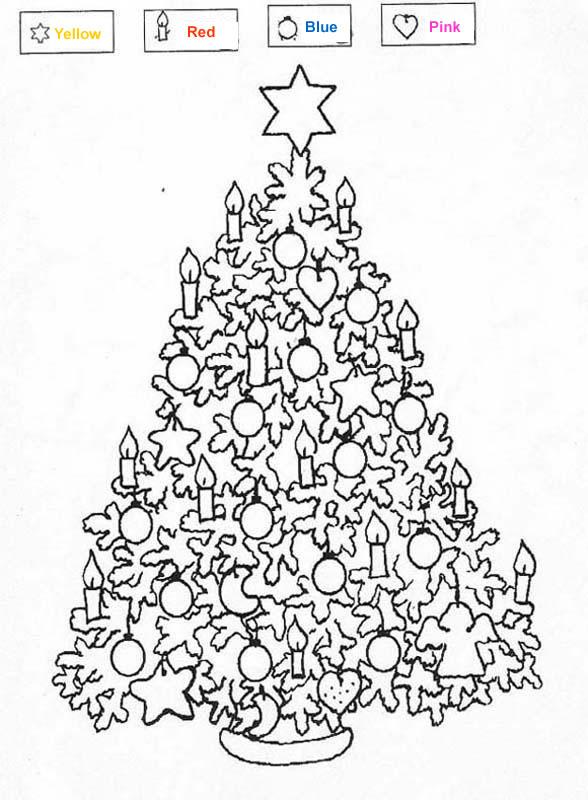 Christmas tree coloring pages