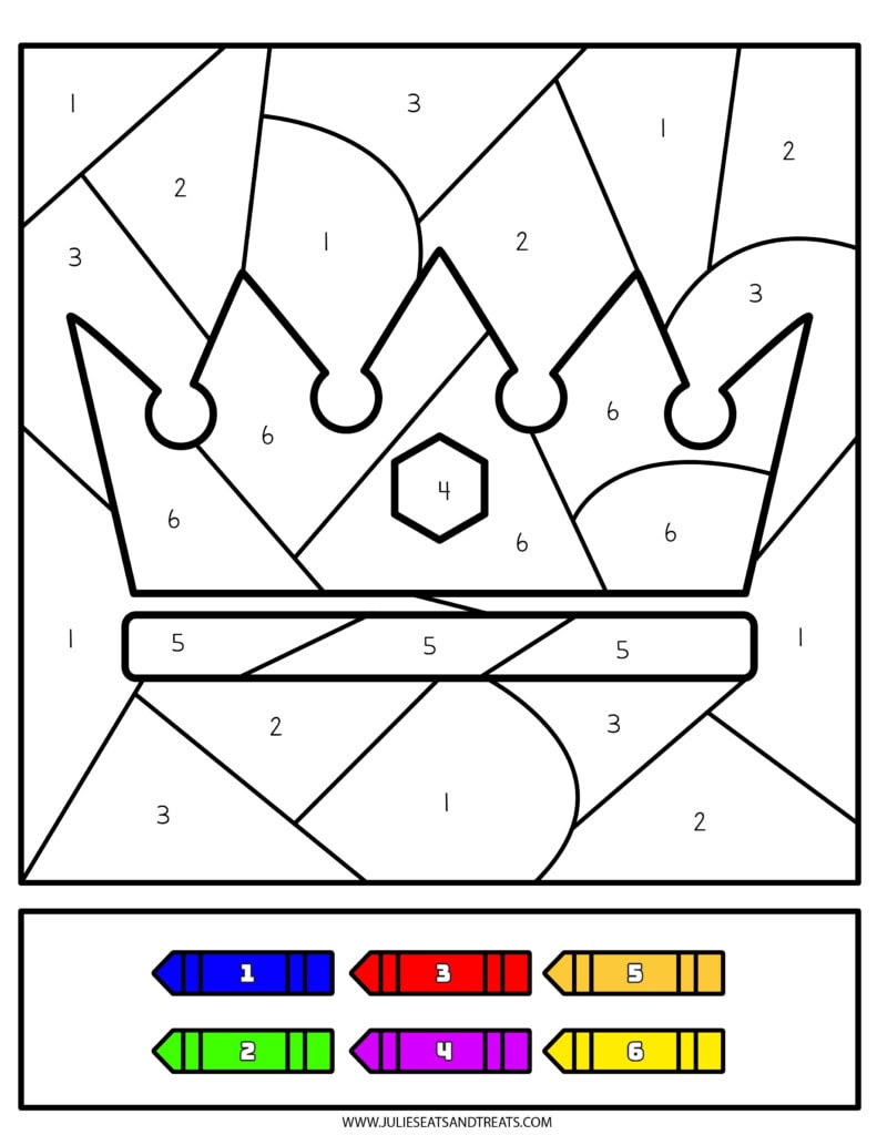 Christmas nativity color by number