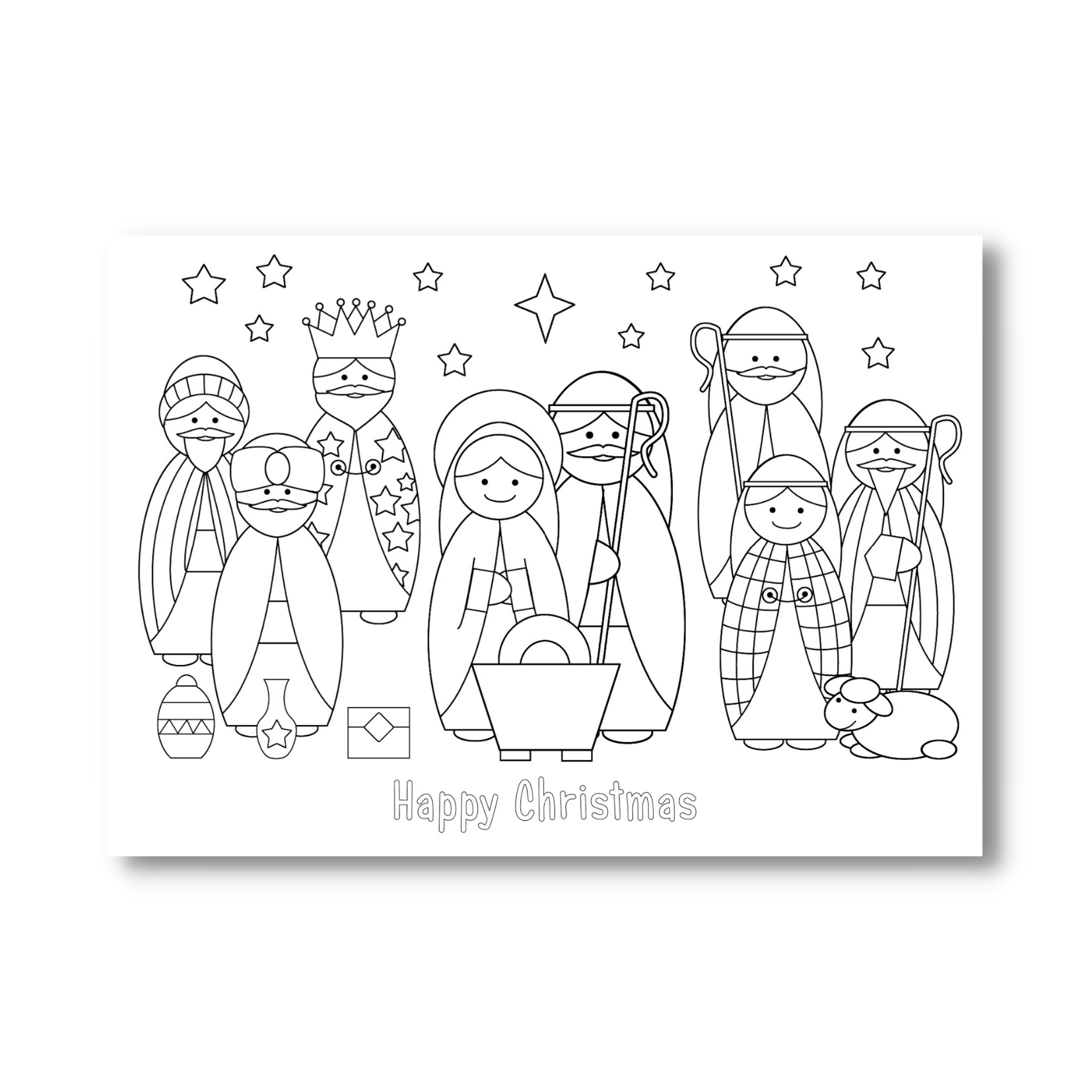 Nativity colouring postcard â mothers union shop