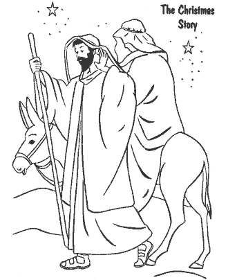 Christian christmas coloring pages