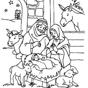 Religious christmas coloring pages printable for free download