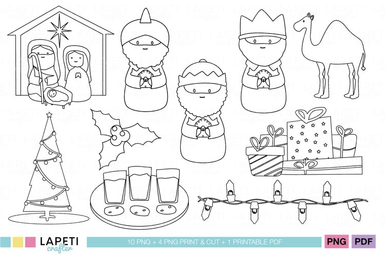 Nativity coloring pages