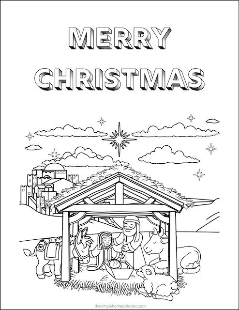 Free nativity coloring pages perfect printable christmas fun