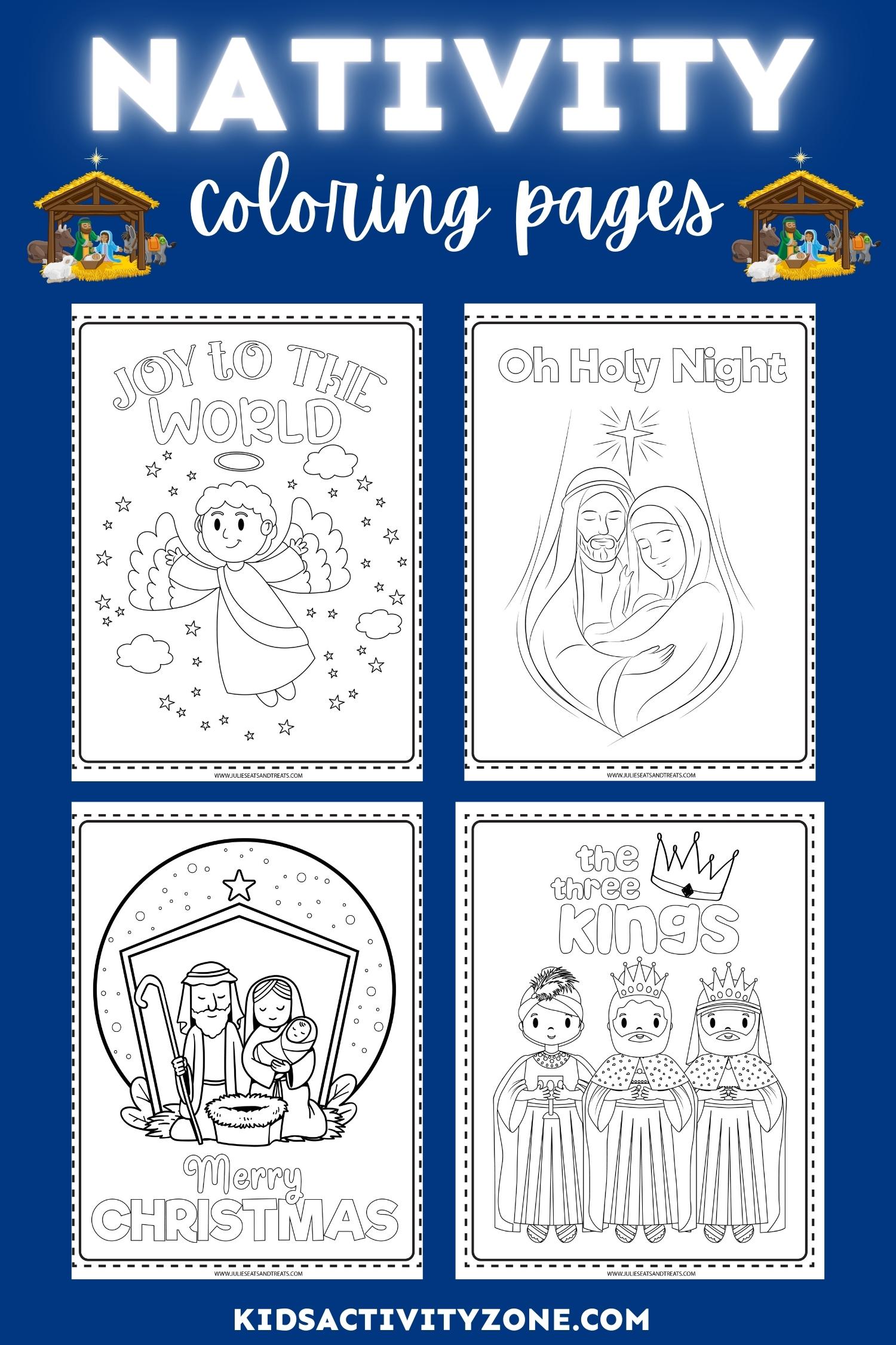 Nativity coloring pages