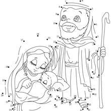 Holy family coloring pages