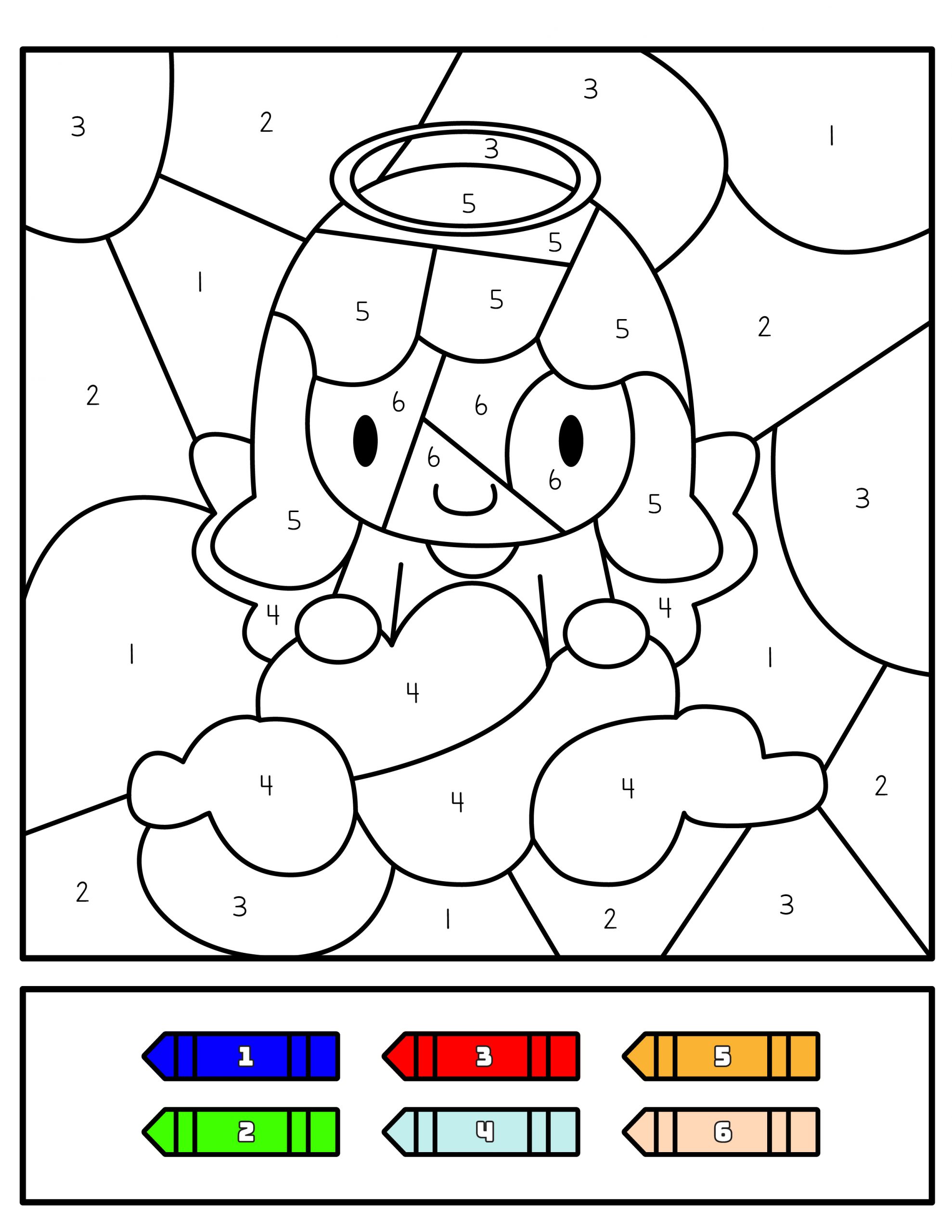 Printable nativity color by number activity pack