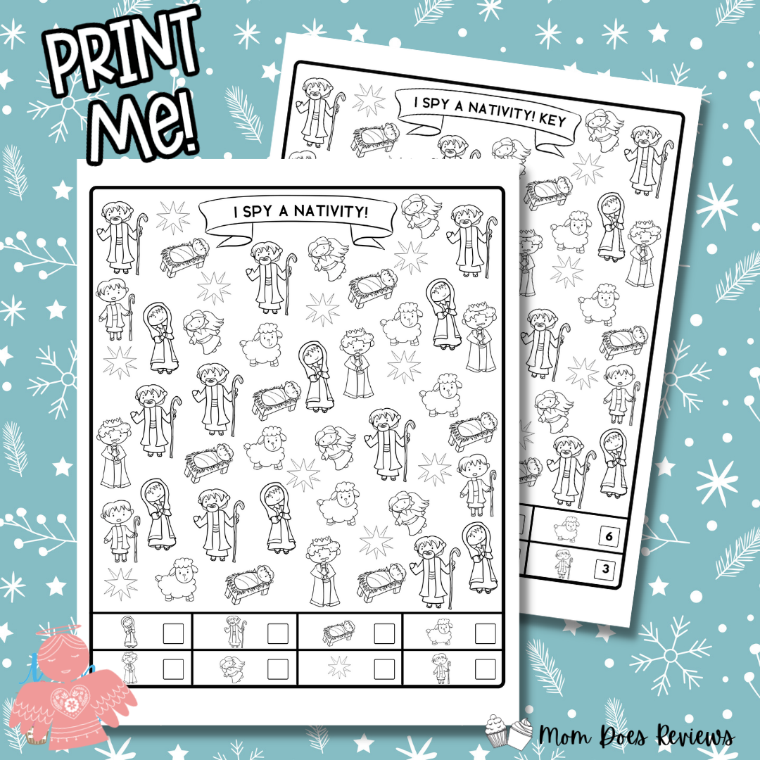 I spy a nativity christmas printable