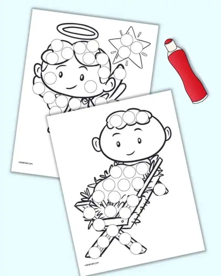 Free printable nativity dot marker pages nativity coloring pages nativity coloring jesus crafts