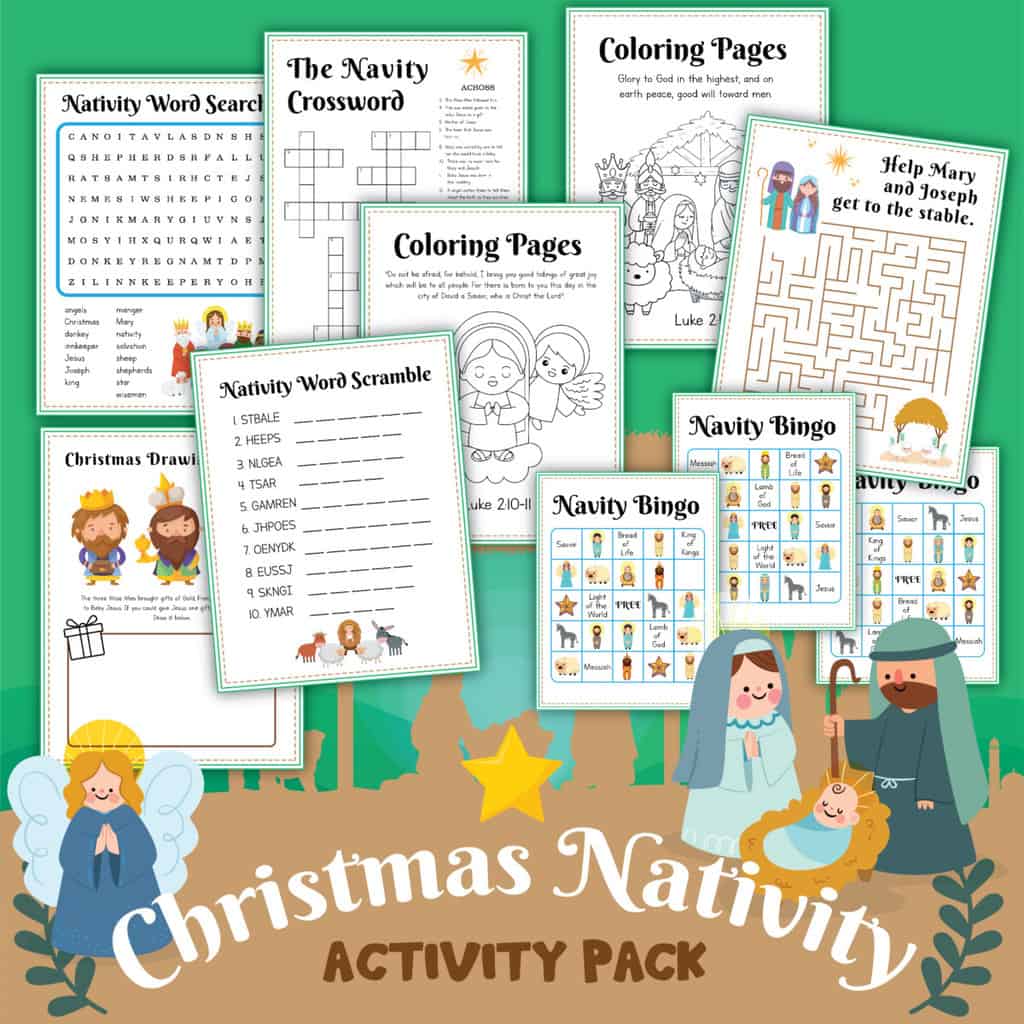 Free printable christmas nativity activity pack