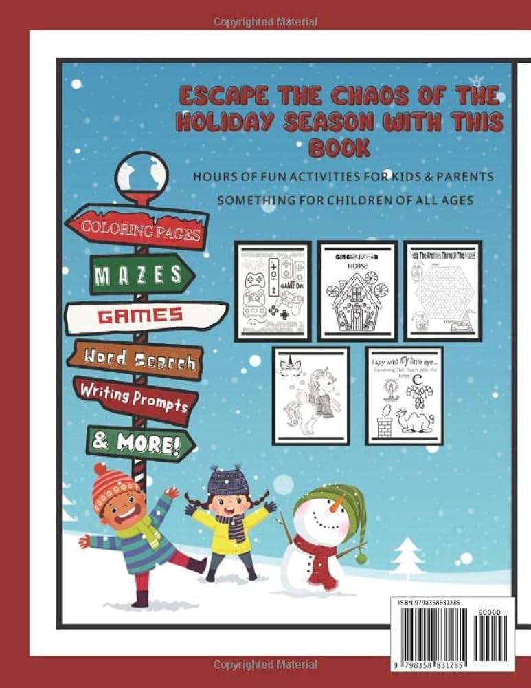 Kids winter activity book x activity book for kids