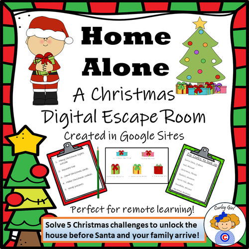 Home alone digital christmas escape room