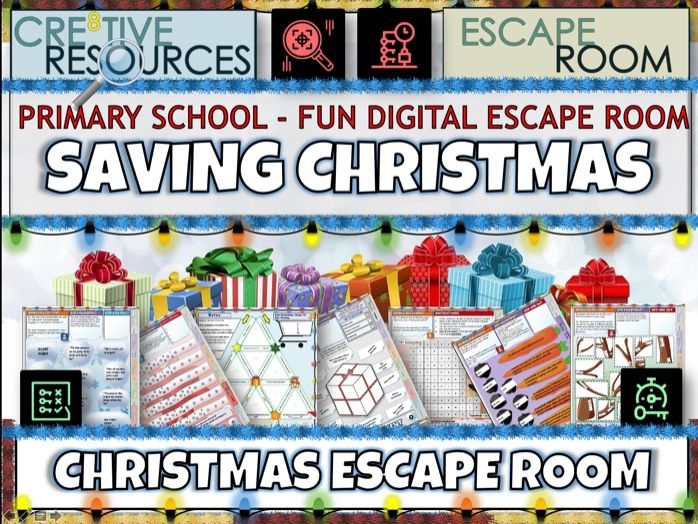 Primary christmas escape room teaching resources