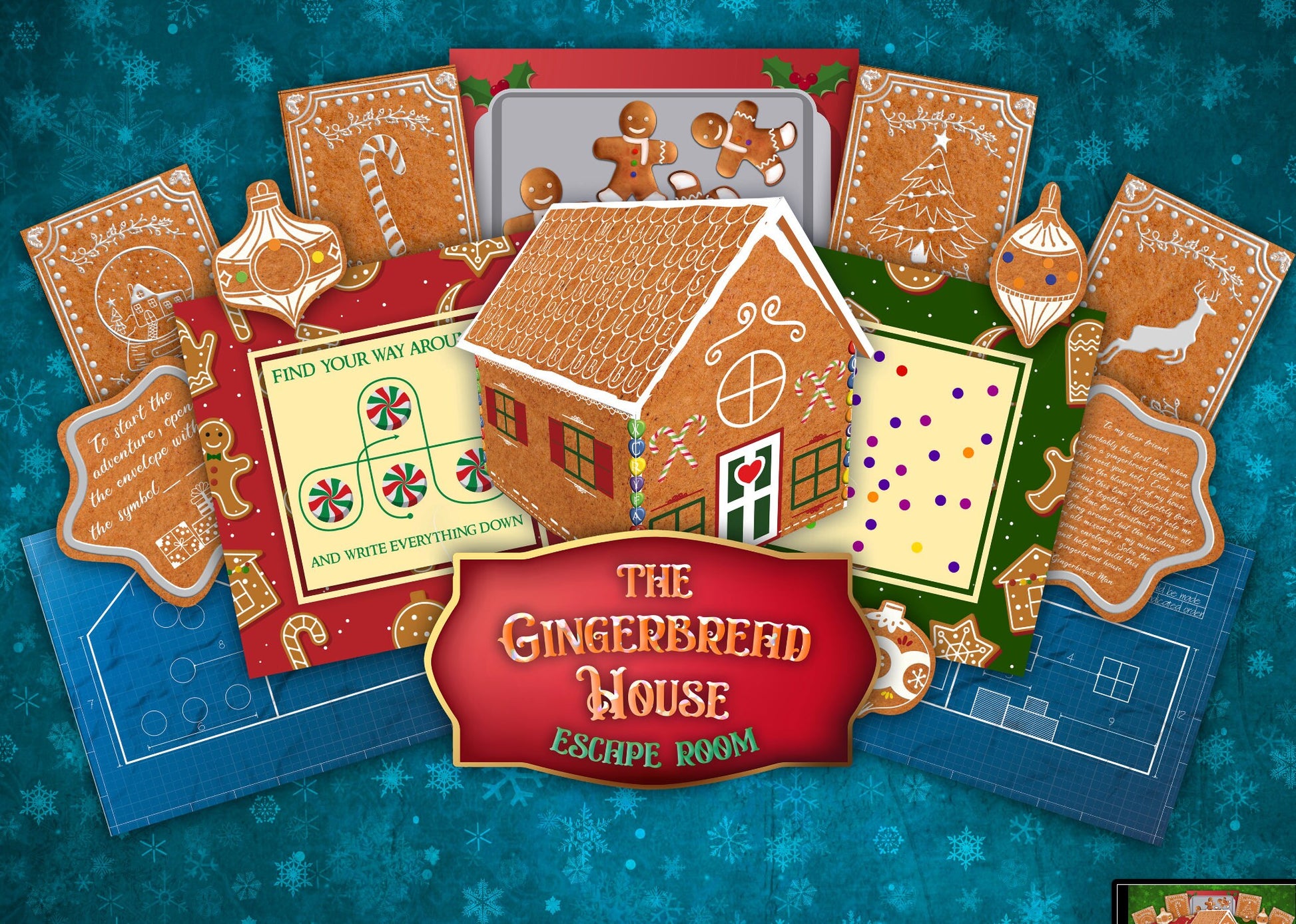 The gingerbread house printable escape room