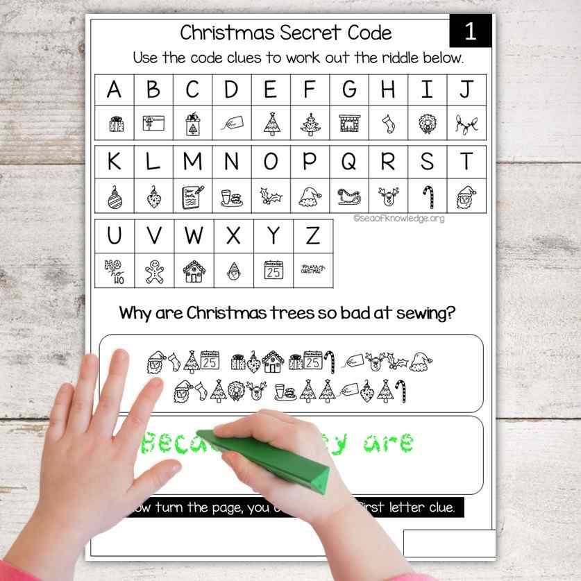 Christmas riddles for kids printable escape room tasks