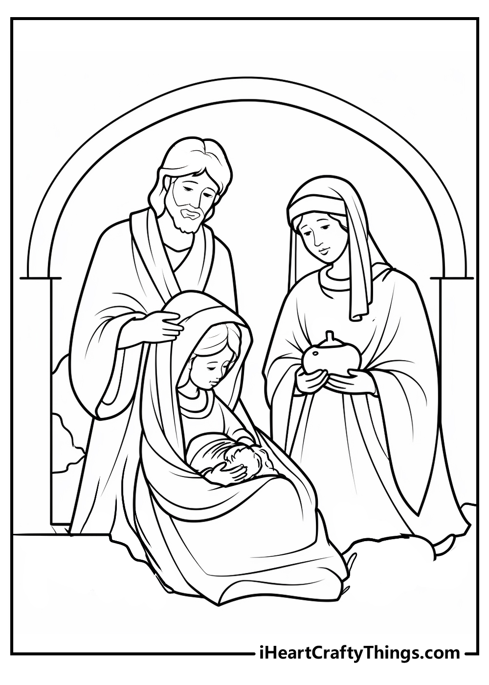 Nativity coloring pages free printables