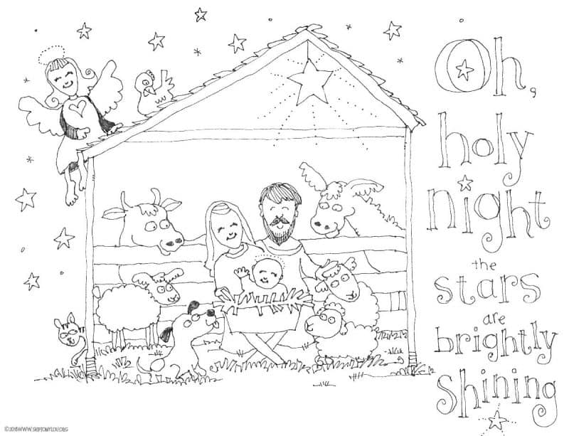 Nativity coloring pages skip to my lou