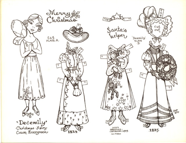 More black and white for our gift book of paper dolls to color margess blog
