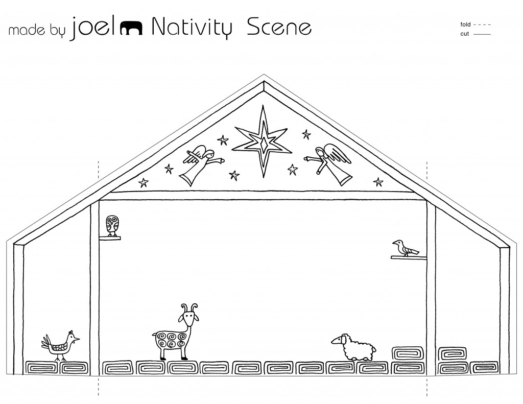 Paper city nativity scene â made by joel