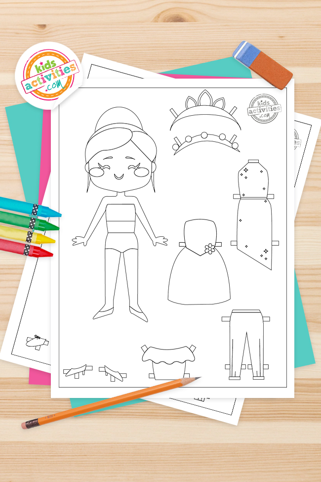 Free dress up paper dolls coloring pages kids activities blog