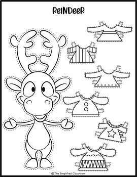 Christmas characters paper dolls holiday activities by the simplified classroom