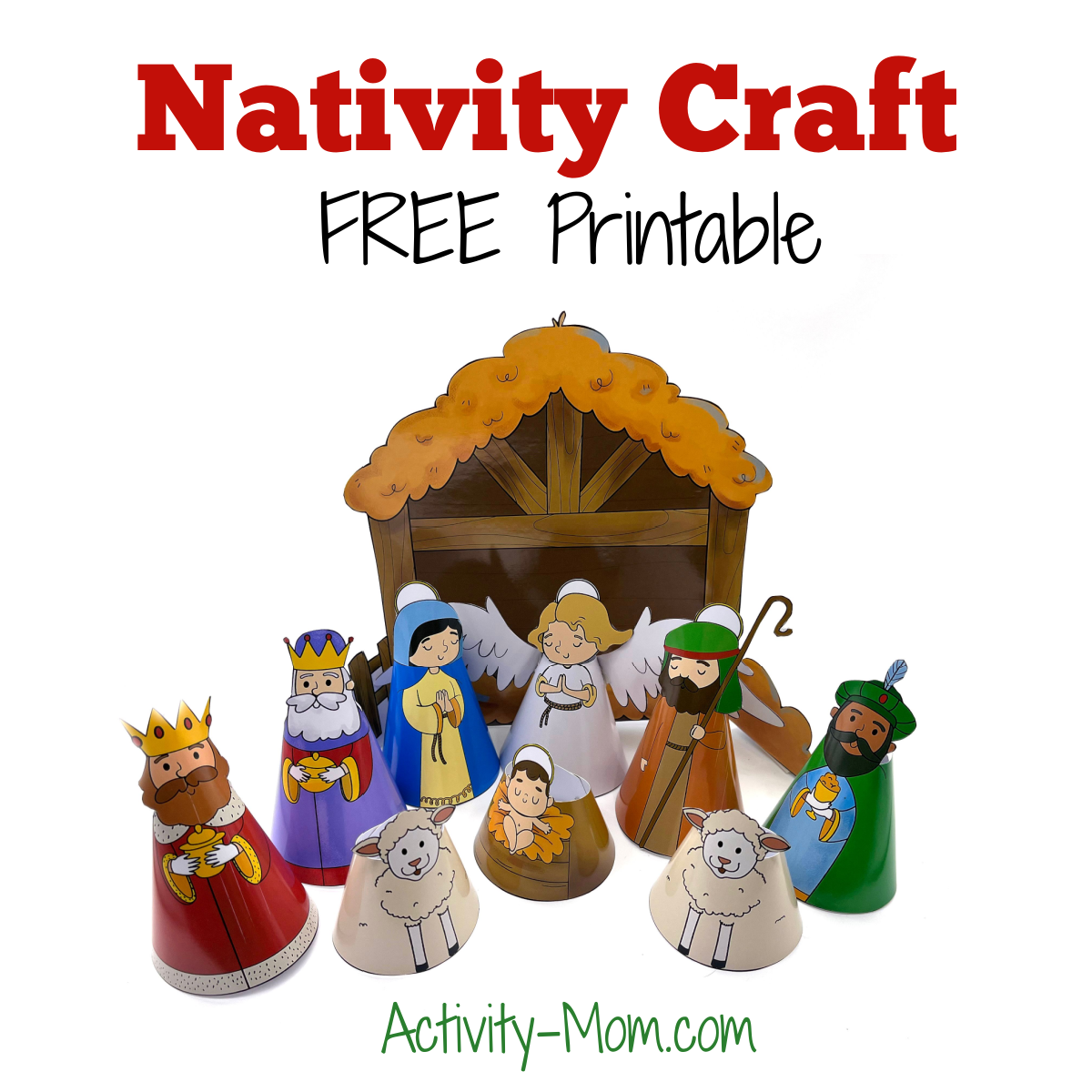 Nativity craft for kids free printable
