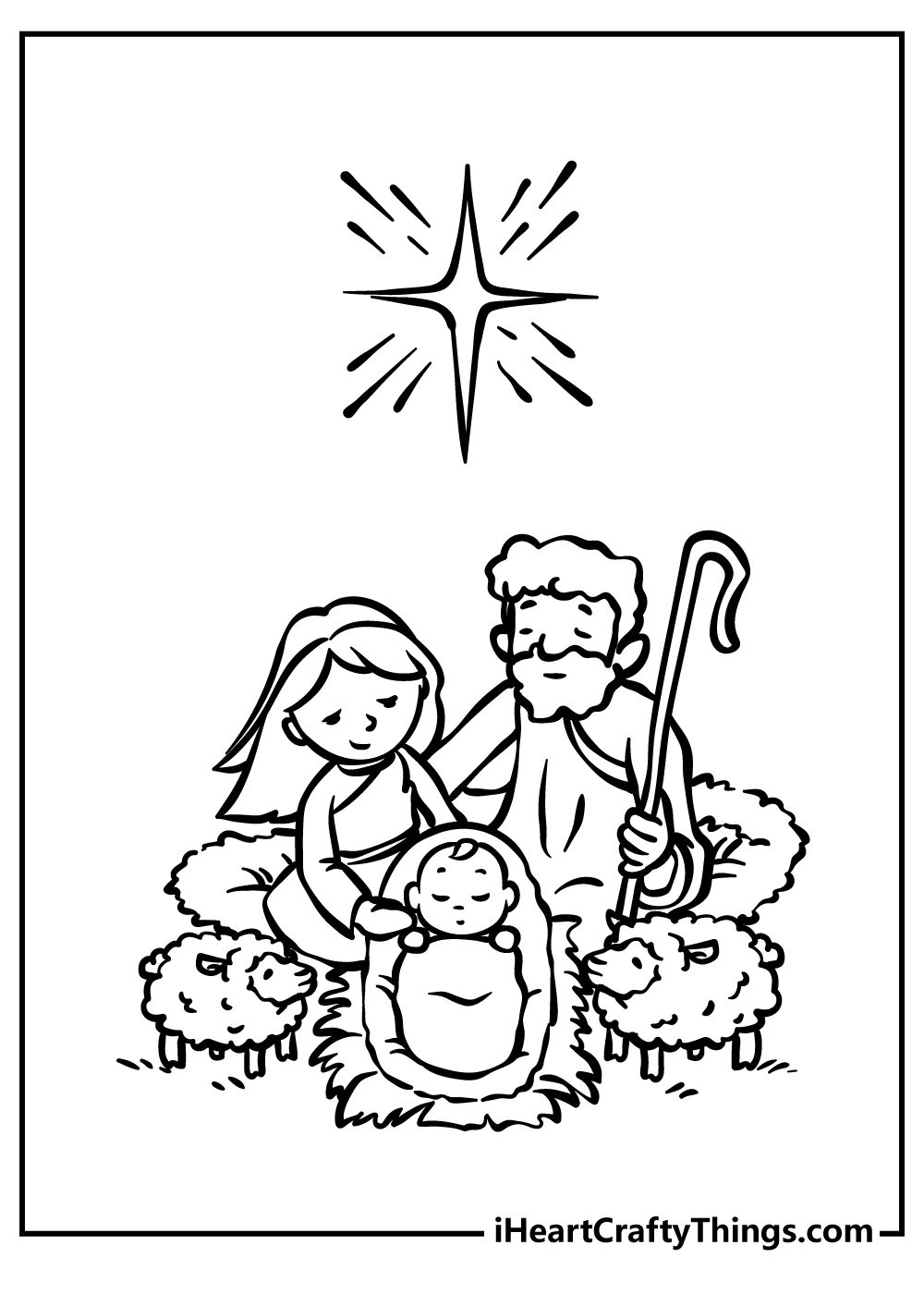 Nativity coloring pages free printables