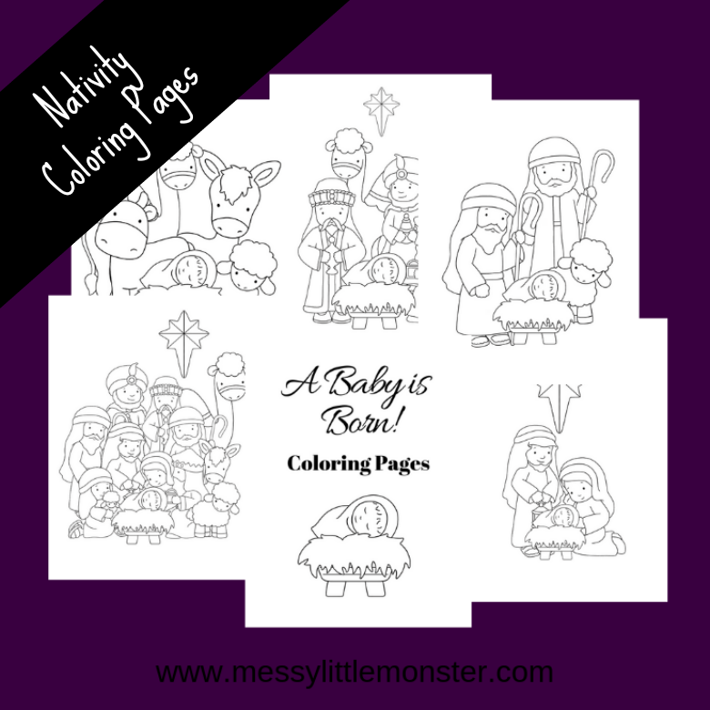 Nativity coloring pages