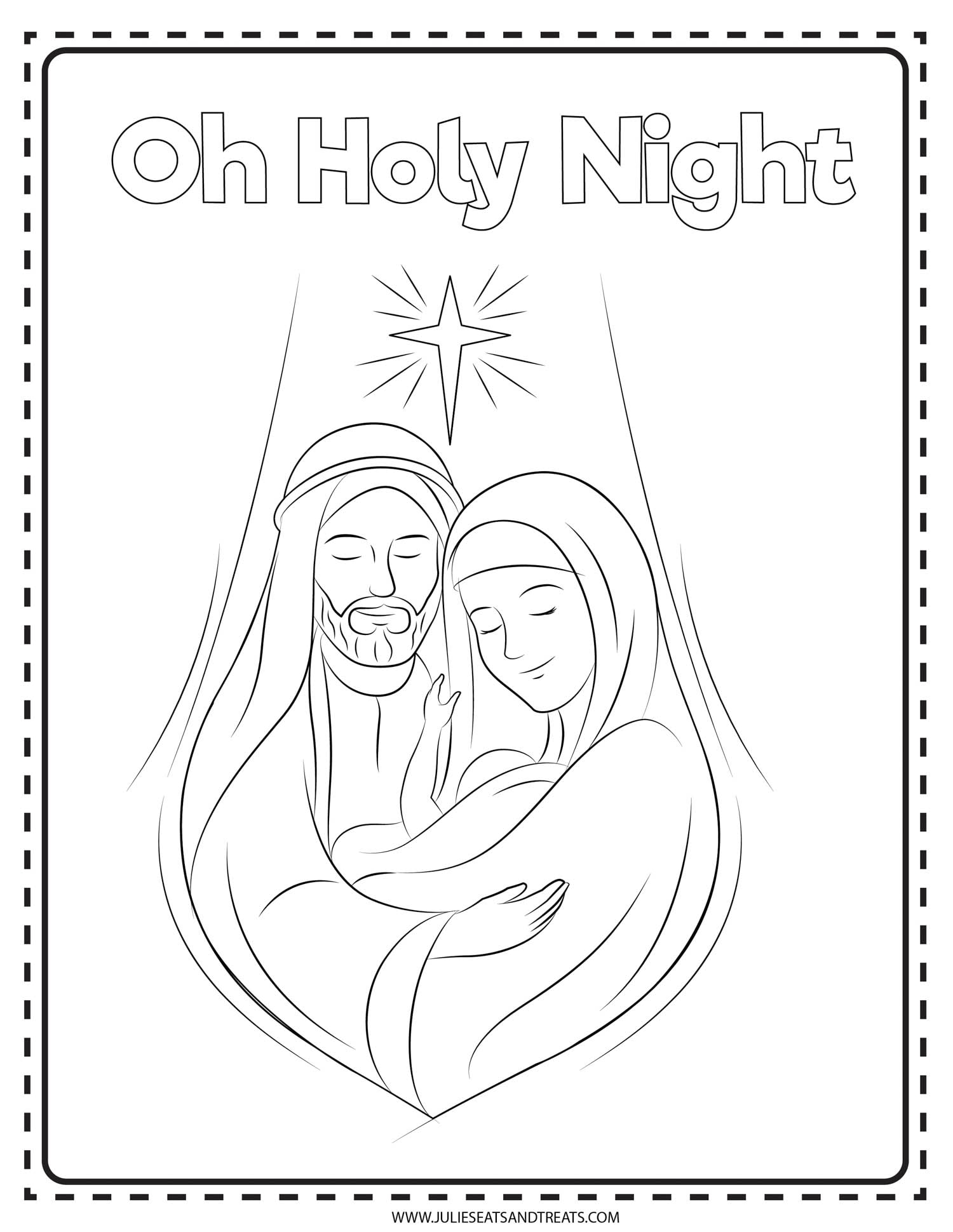 Nativity coloring pages