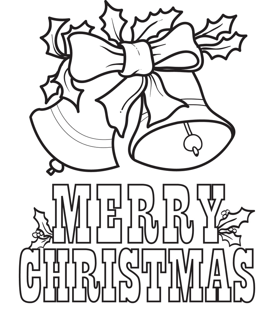 Printable christmas bells coloring page for kids â