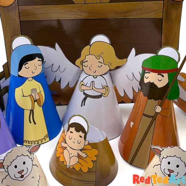 Free printable christmas nativity colouring page