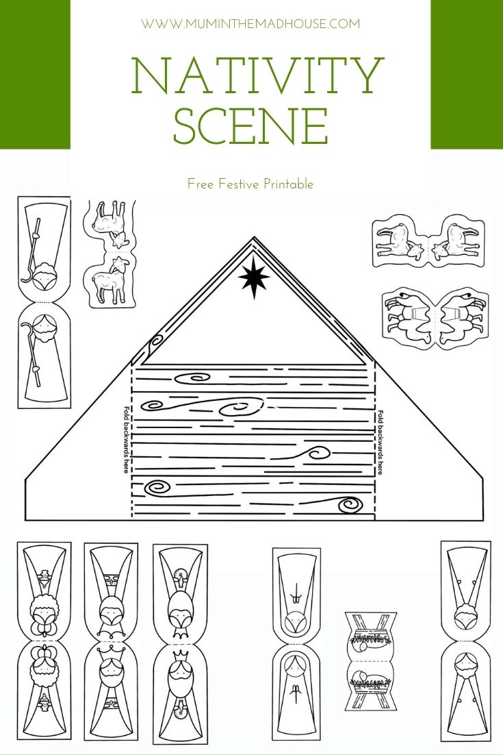 Colour in nativity scene free printable mum in the madhouse