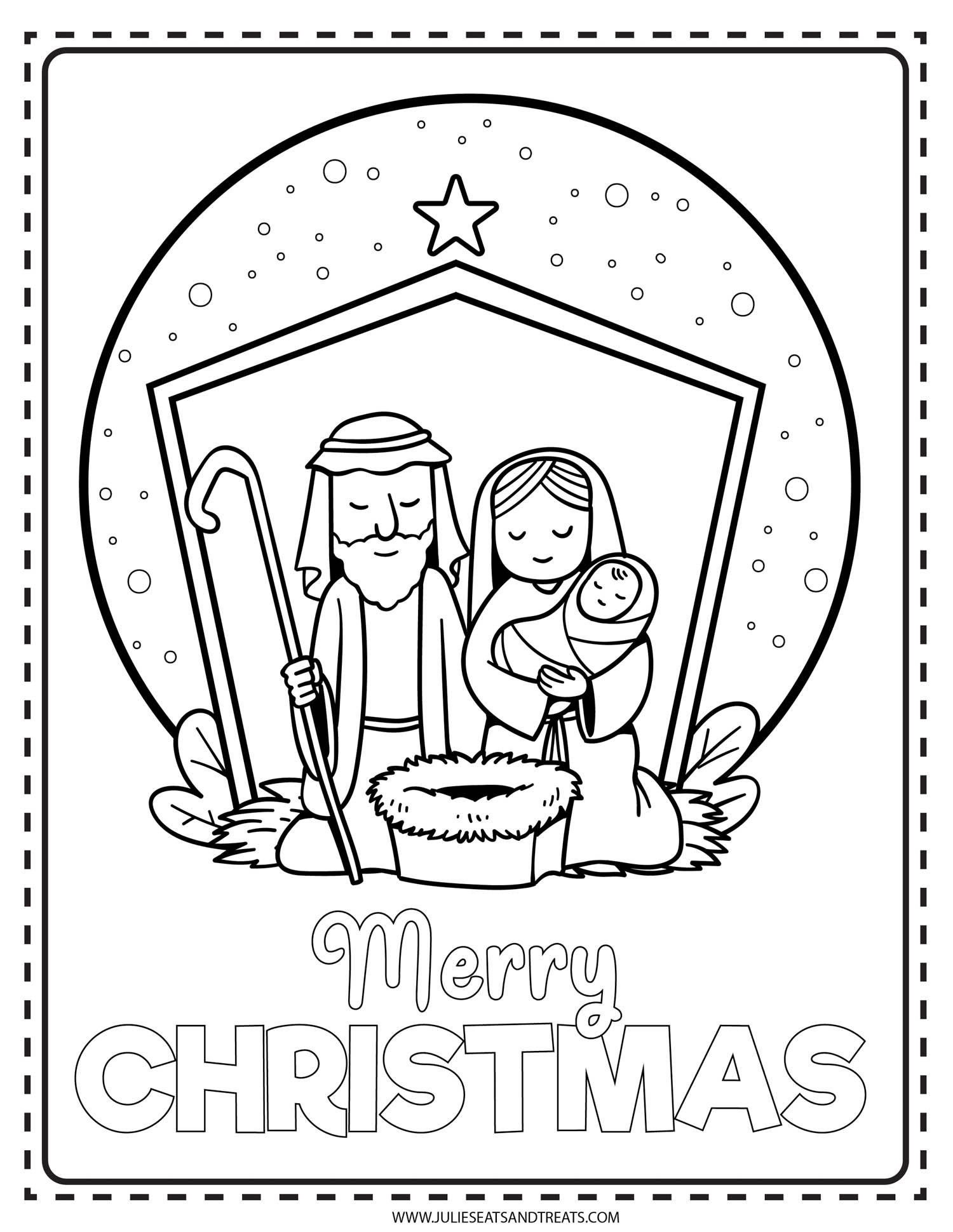 Nativity coloring pages