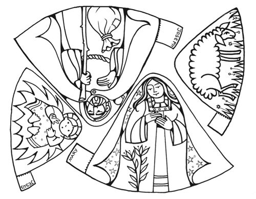 Cut out nativity scene coloring page christmas coloring pages bible crafts family coloring pages