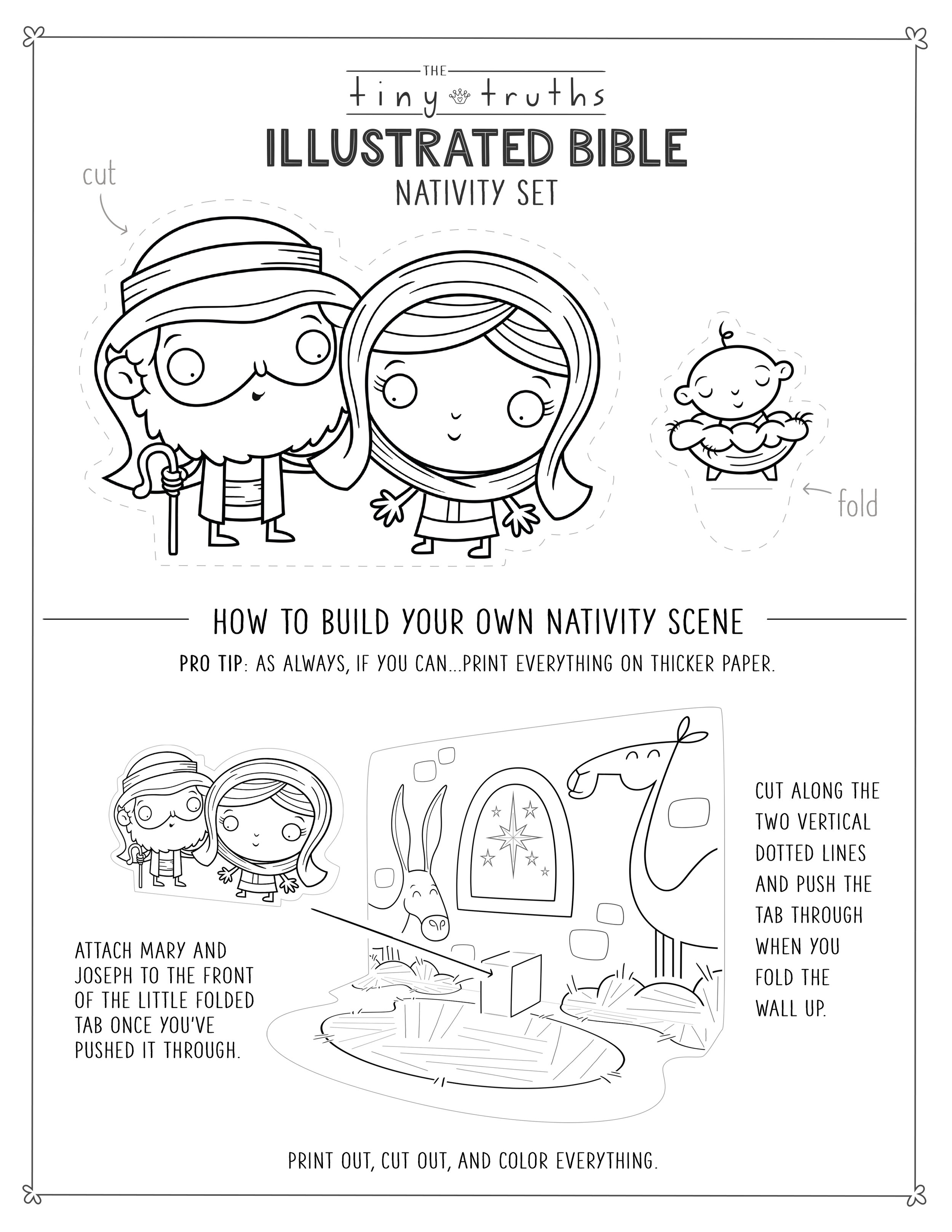 Tiny truths illustrated bible christmas coloring and crafts â tiny truths illustrated bible
