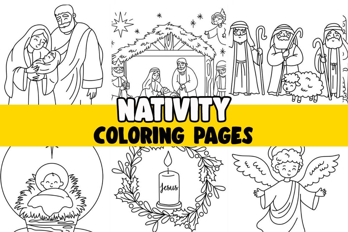 Nativity coloring pages free printables