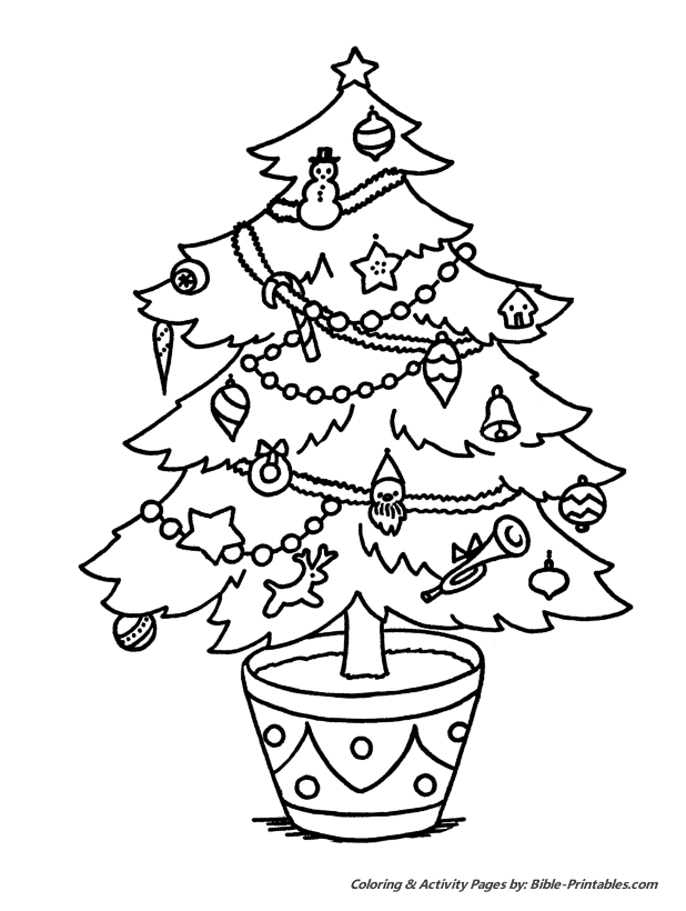 Christmas scenes coloring pages