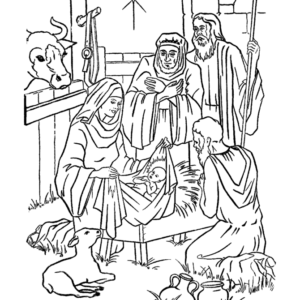 Religious christmas coloring pages printable for free download