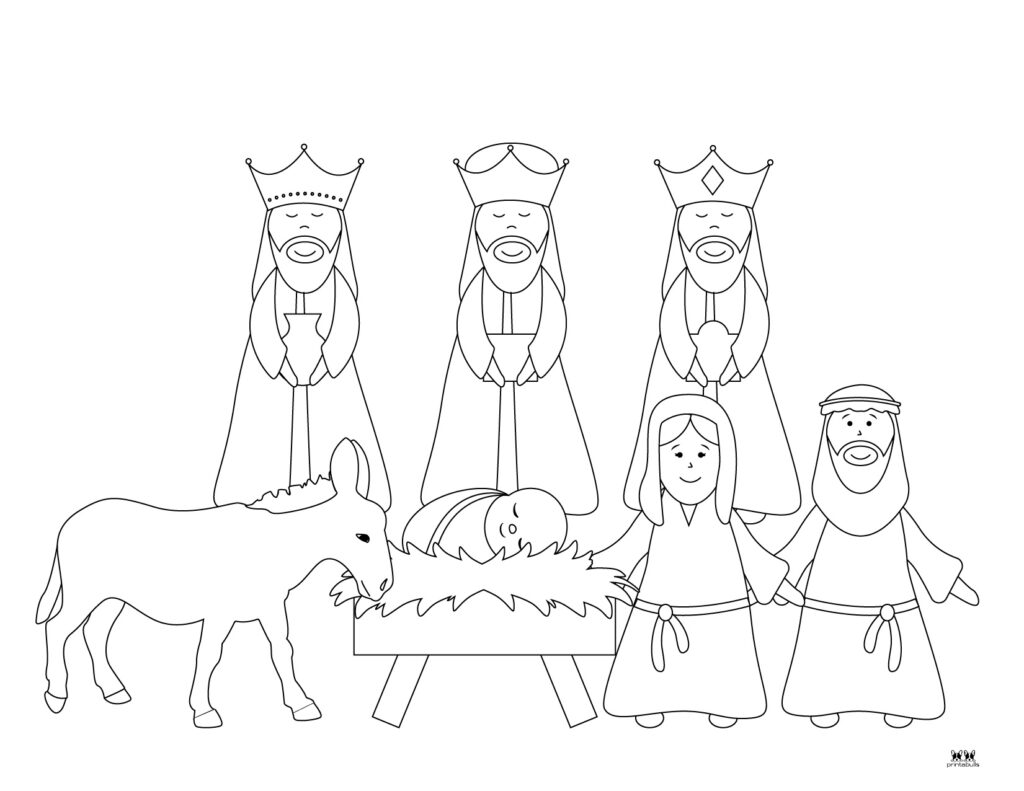 Nativity coloring pages