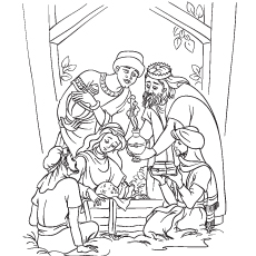 Free printable nativity coloring pages online for kids